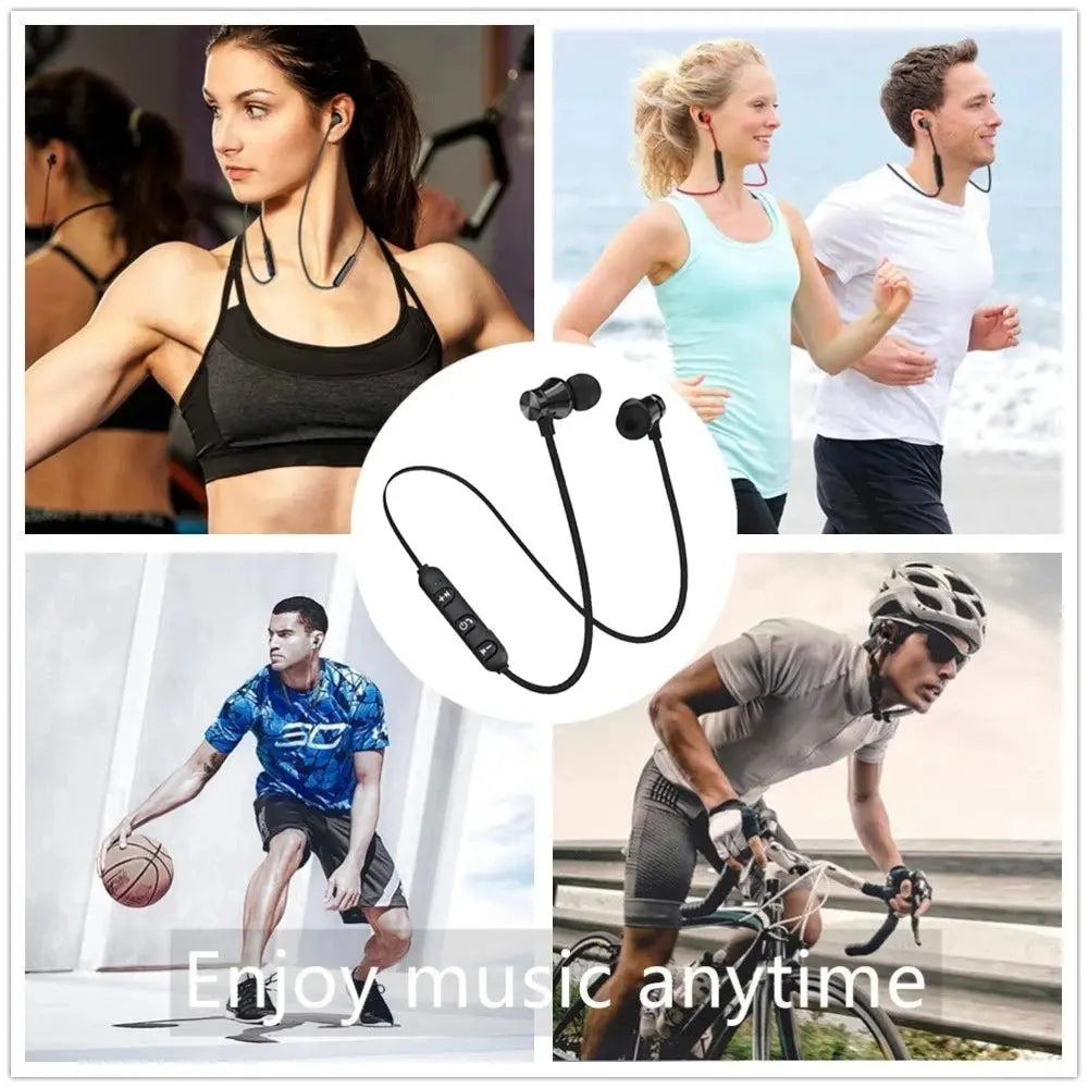 Magnetic Wireless Earphone Bluetooth Earphone Stereo Sports Waterproof Earbuds Wireless in-ear Headset with Mic Free shipping Streetsharks