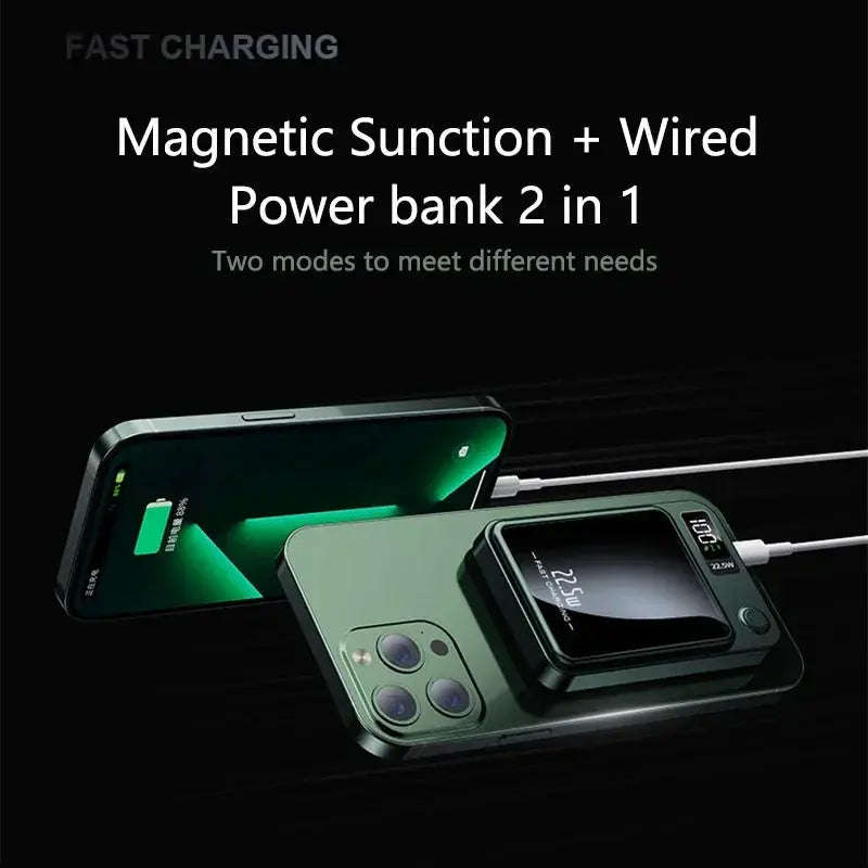 Magnetic Wireless Power Bank 100000mAh 22.5W Fast Charging External Battery Charger for iPhone 12 Huawei Samsung PD 20W Powerban Streetsharks