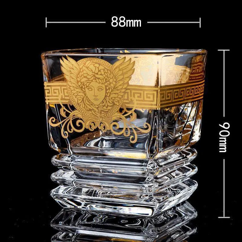 Medusa Head Creative Gold High-end Glass Whiskey Glass Foreign Wine Glass Beer Glass Streetsharks