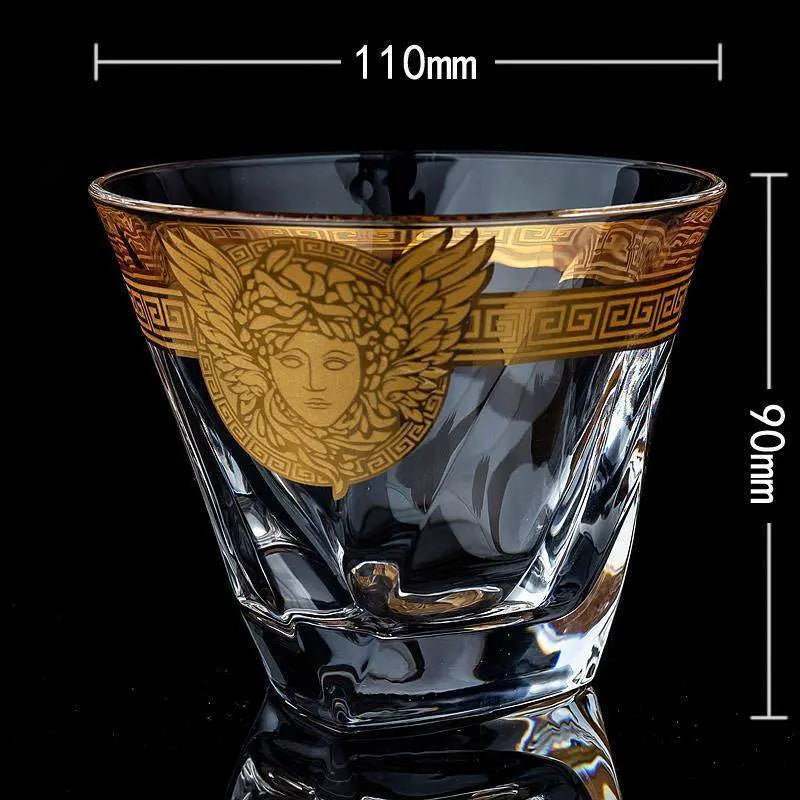 Medusa Head Creative Gold High-end Glass Whiskey Glass Foreign Wine Glass Beer Glass Streetsharks