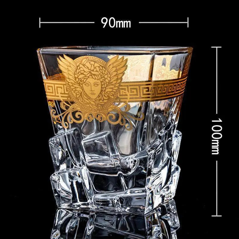 Medusa Head Creative Gold High-end Glass Whiskey Glass Foreign Wine Glass Beer Glass Streetsharks