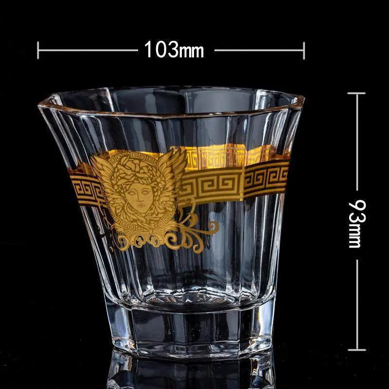 Medusa Head Creative Gold High-end Glass Whiskey Glass Foreign Wine Glass Beer Glass Streetsharks