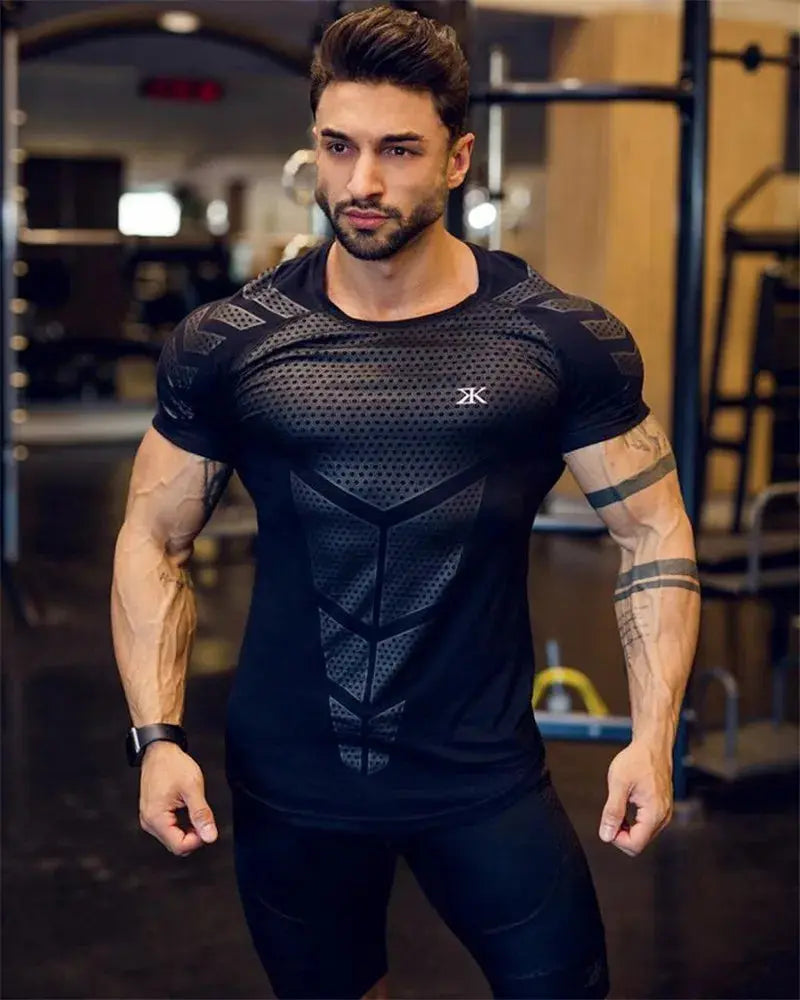 Men's Compression T-Shirt. Men's Shirts Skinny Tee Shirt. Men's Gym T-Shirts. Running T-Shirt. Fitness Sports T-Shirts. -  Streetsharks