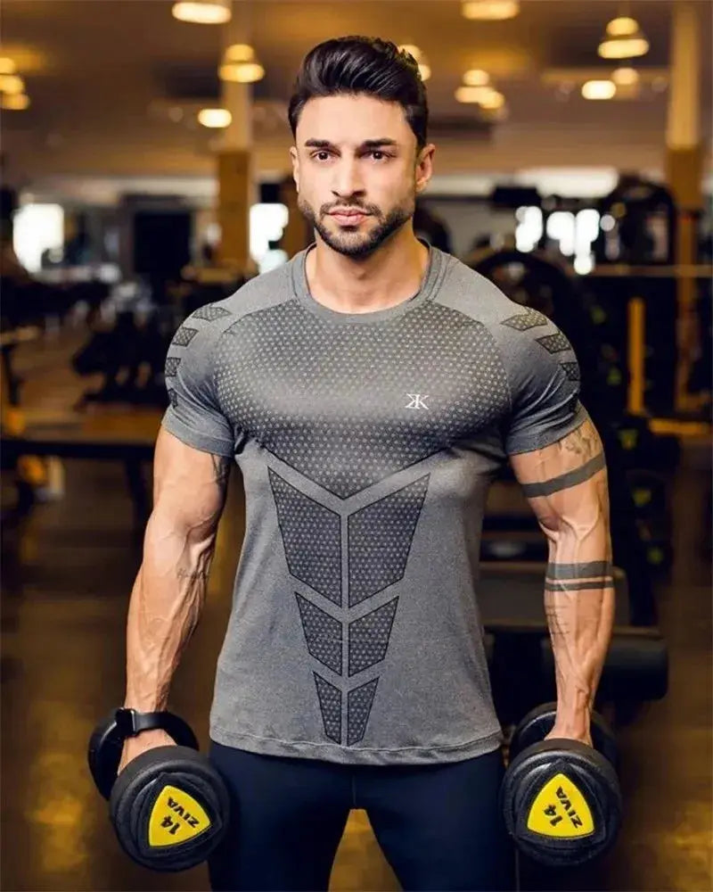 Men's Compression T-Shirt. Men's Shirts Skinny Tee Shirt. Men's Gym T-Shirts. Running T-Shirt. Fitness Sports T-Shirts. -  Streetsharks