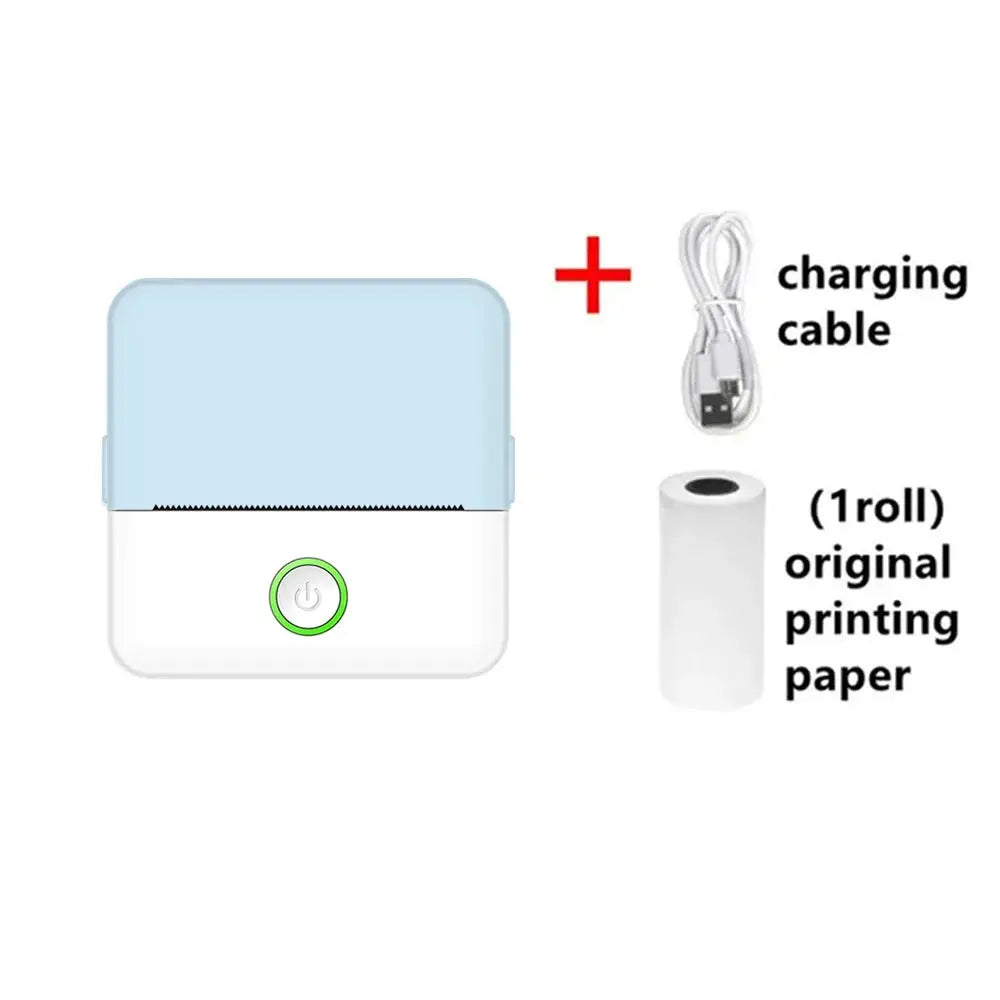 Mini HD Portable Label Thermal Printer Endurance Bluetooth Printer for Student Error Title Note Wrong Pocket Inkless Printing - Streetsharks