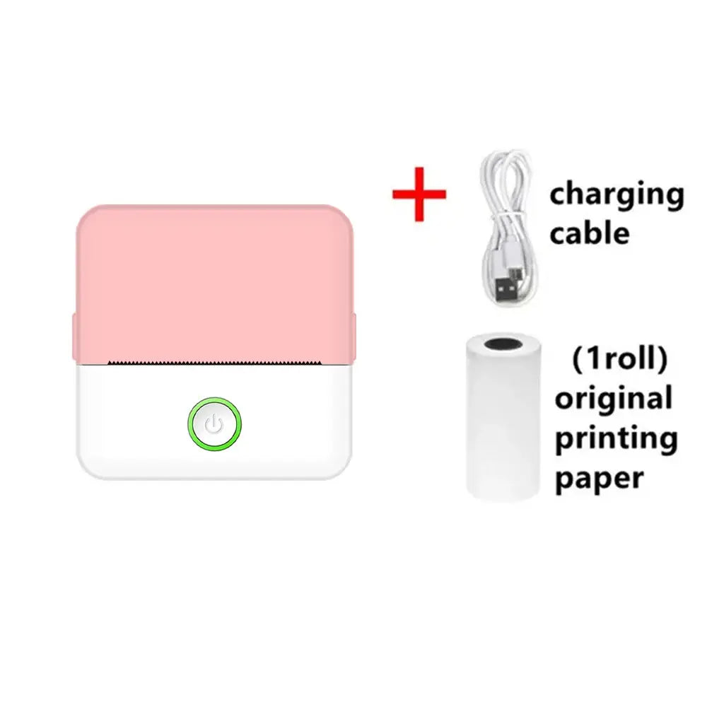 Mini HD Portable Label Thermal Printer Endurance Bluetooth Printer for Student Error Title Note Wrong Pocket Inkless Printing - Streetsharks