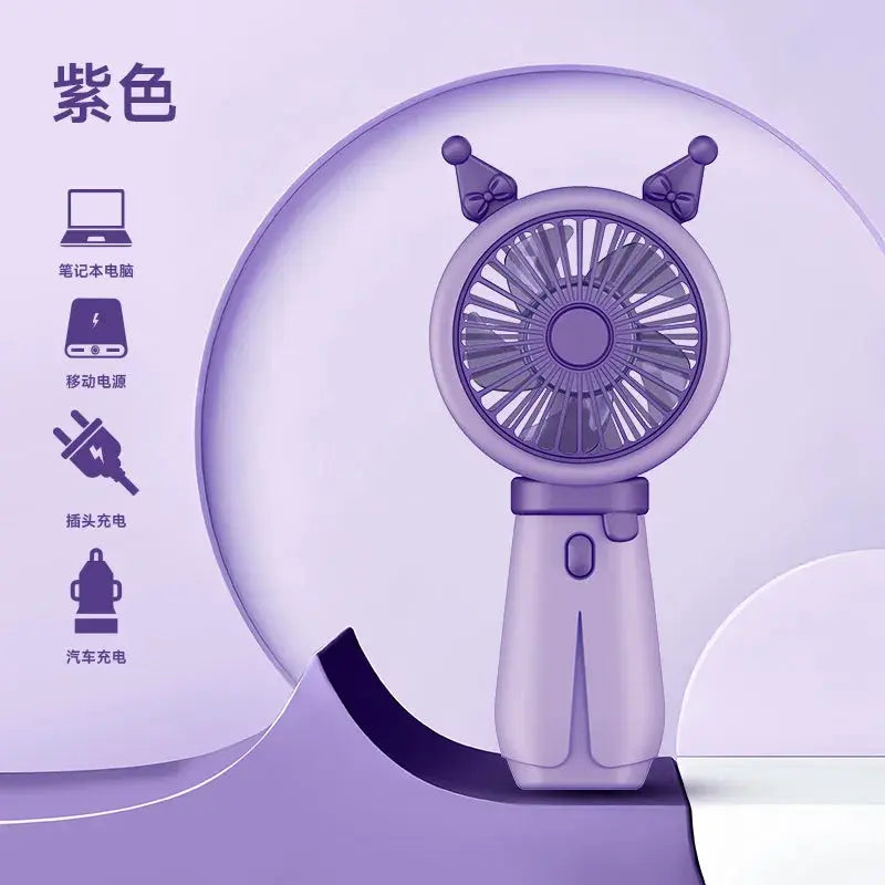 Mini Handheld Small folding Fan Portable Portable Silent Office Desk Student On Dormitory USB Charging Outdoor Hand Holding Fan - Streetsharks