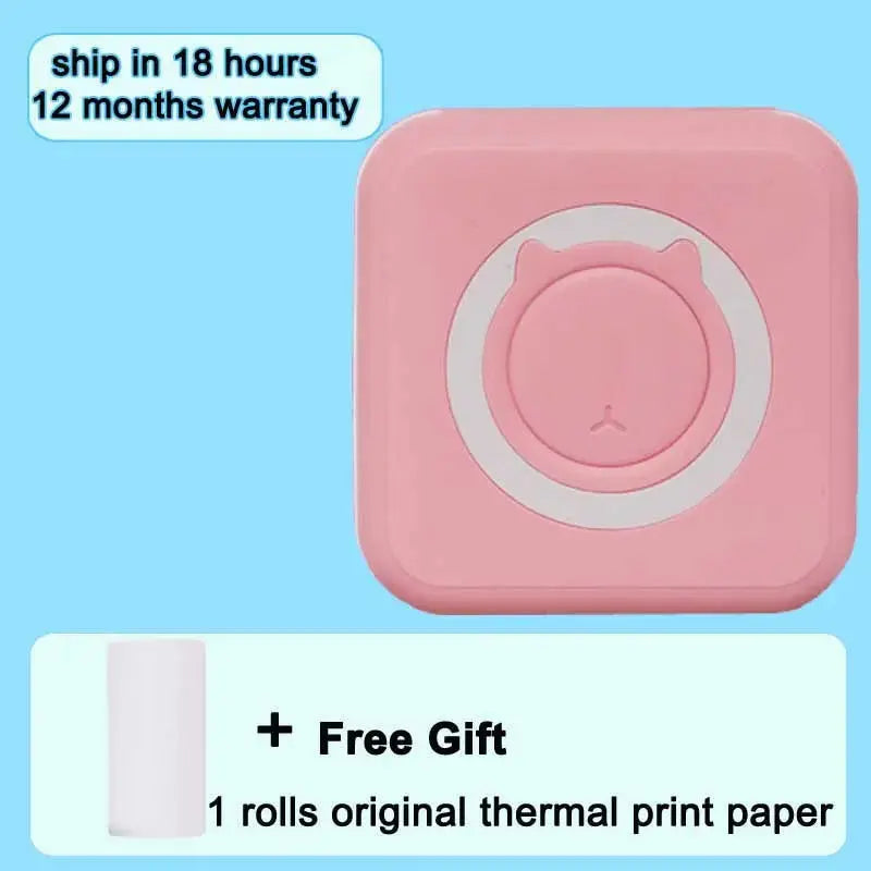 Mini Printer Bluetooth WiFi Connected Thermal Paper Label Mobile Phone Photo Title Note Pockt Portable Student Error Maker - Streetsharks