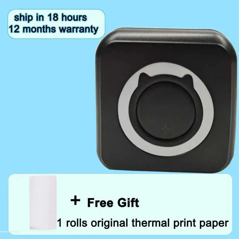 Mini Printer Bluetooth WiFi Connected Thermal Paper Label Mobile Phone Photo Title Note Pockt Portable Student Error Maker - Streetsharks