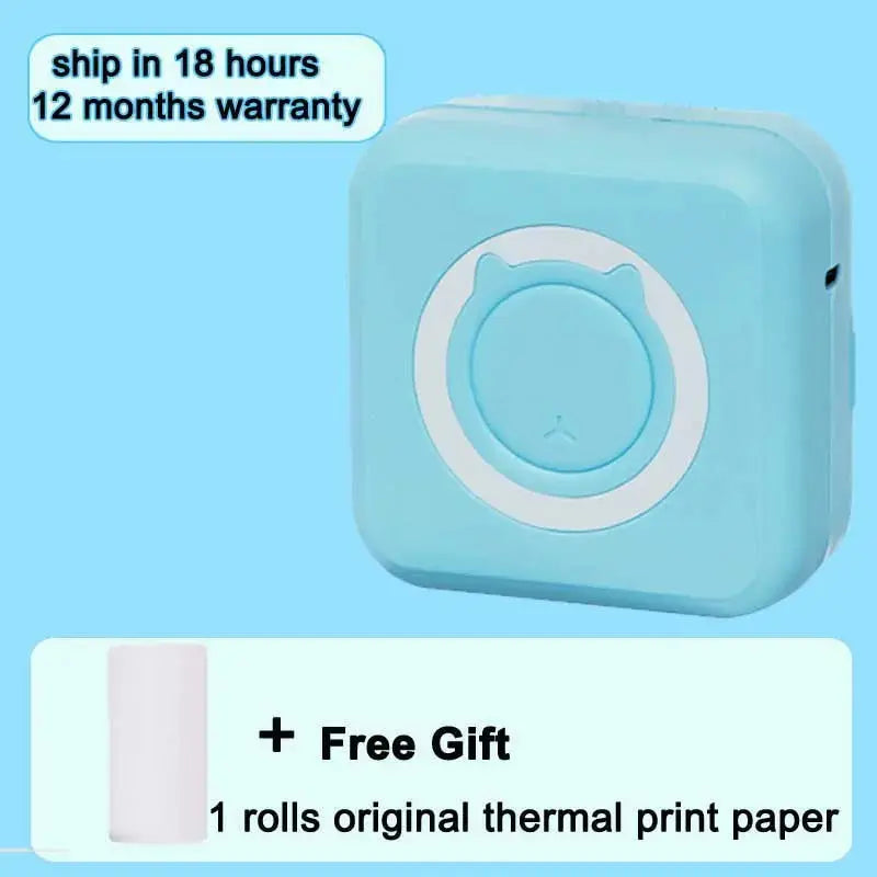 Mini Printer Bluetooth WiFi Connected Thermal Paper Label Mobile Phone Photo Title Note Pockt Portable Student Error Maker - Streetsharks