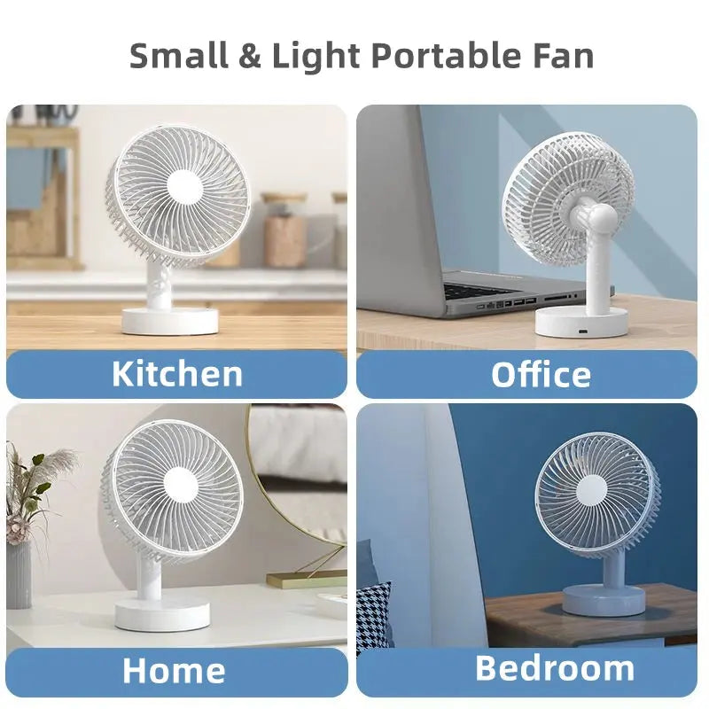 Mini USB Table Fan 4 Speeds Portable Desktop Table Cooling Fan Powered by USB Strong Wind Kipas USB Desk Fan Streetsharks