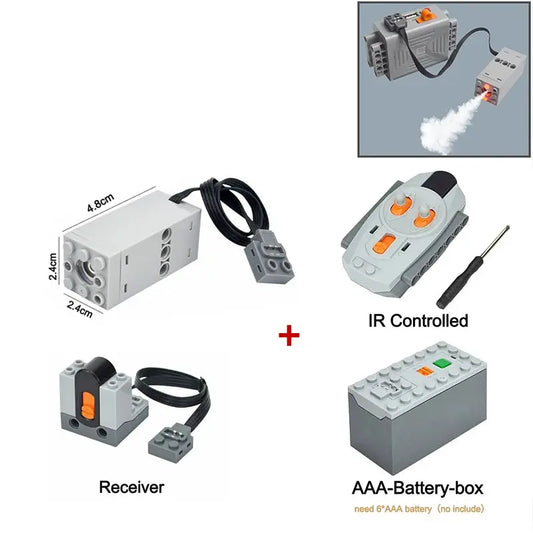 NEW High-Tech Technical Motor Sprayer Bricks MOC Multi Tool Servo Train Car Parts Motor Model for Building Blocks Kid Toys - Streetsharks