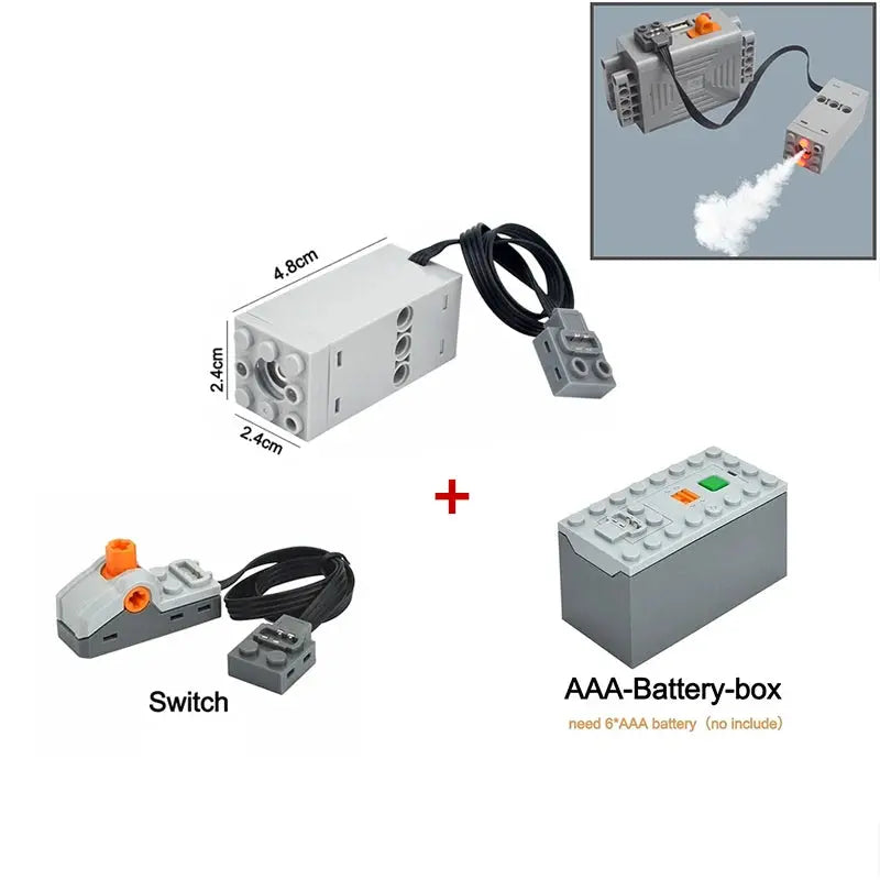 NEW High-Tech Technical Motor Sprayer Bricks MOC Multi Tool Servo Train Car Parts Motor Model for Building Blocks Kid Toys - Streetsharks