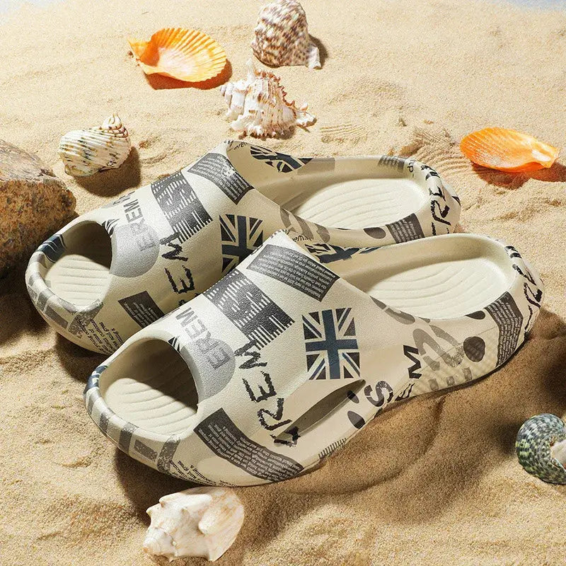 New 2024 Summer Thick Bottom Patchwork Fashion Sandals Men Casual Beach Shoes Hollow-Out Garden Clogs Outdoor Slippers Streetsharks