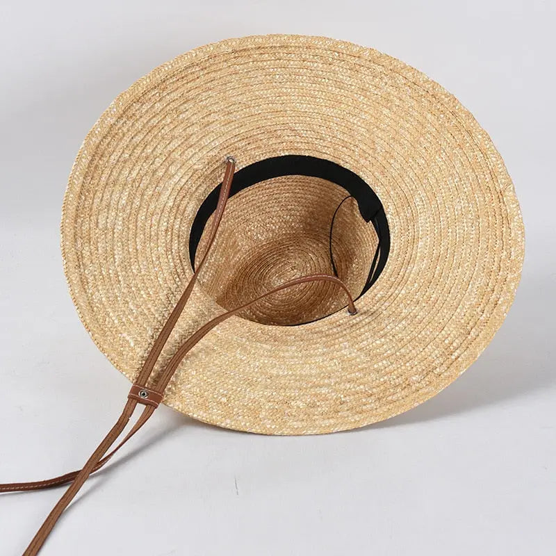 New Belt Strap Straw Sun Hat For Women Fashion Vacation Beach Streetsharks