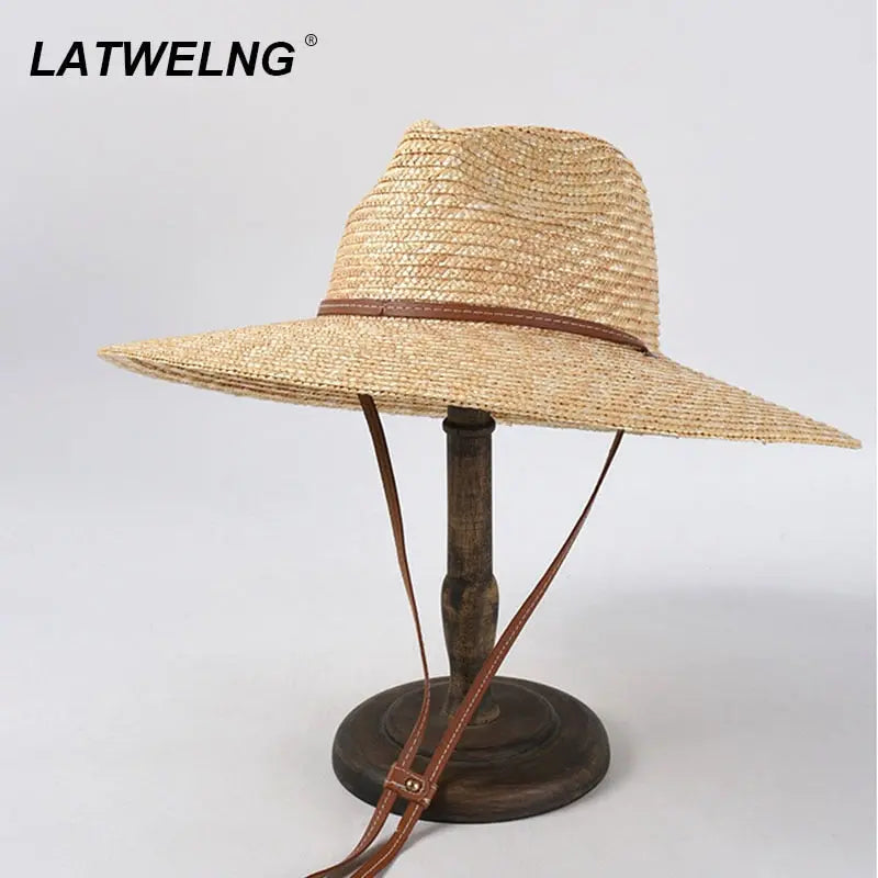 New Belt Strap Straw Sun Hat For Women Fashion Vacation Beach Streetsharks