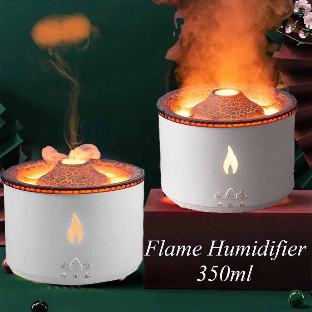 New Creative Ultrasonic Essential Oil Humidifier Volcano Aromatherapy Machine Spray Jellyfish Air Flame Humidifier Diffuser StreetSharks