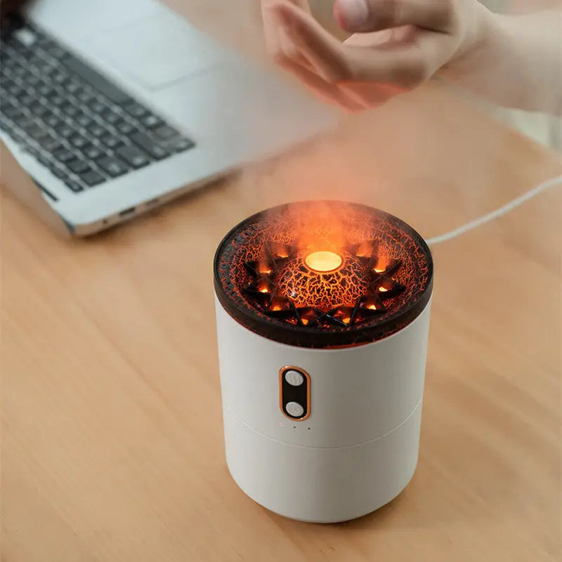 New Creative Ultrasonic Essential Oil Humidifier Volcano Aromatherapy Machine Spray Jellyfish Air Flame Humidifier Diffuser StreetSharks