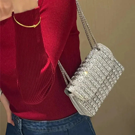 New Design Fashion Rhinestone Purse Luxury Designer Handbags Elegant and Versatile Purses for Women Evening Clutch Bag Streetsharks