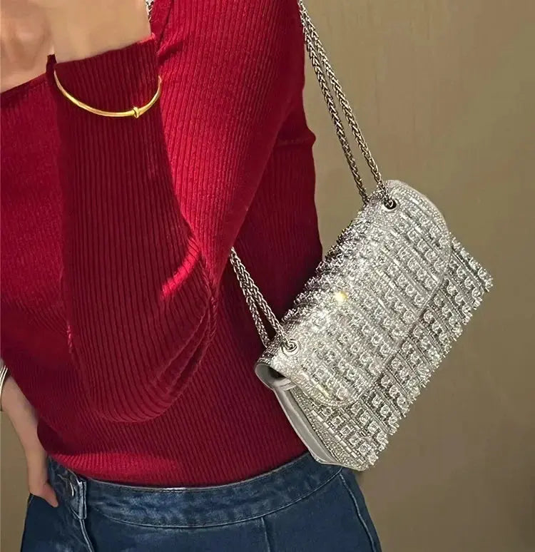 New Design Fashion Rhinestone Purse Luxury Designer Handbags Elegant and Versatile Purses for Women Evening Clutch Bag Streetsharks