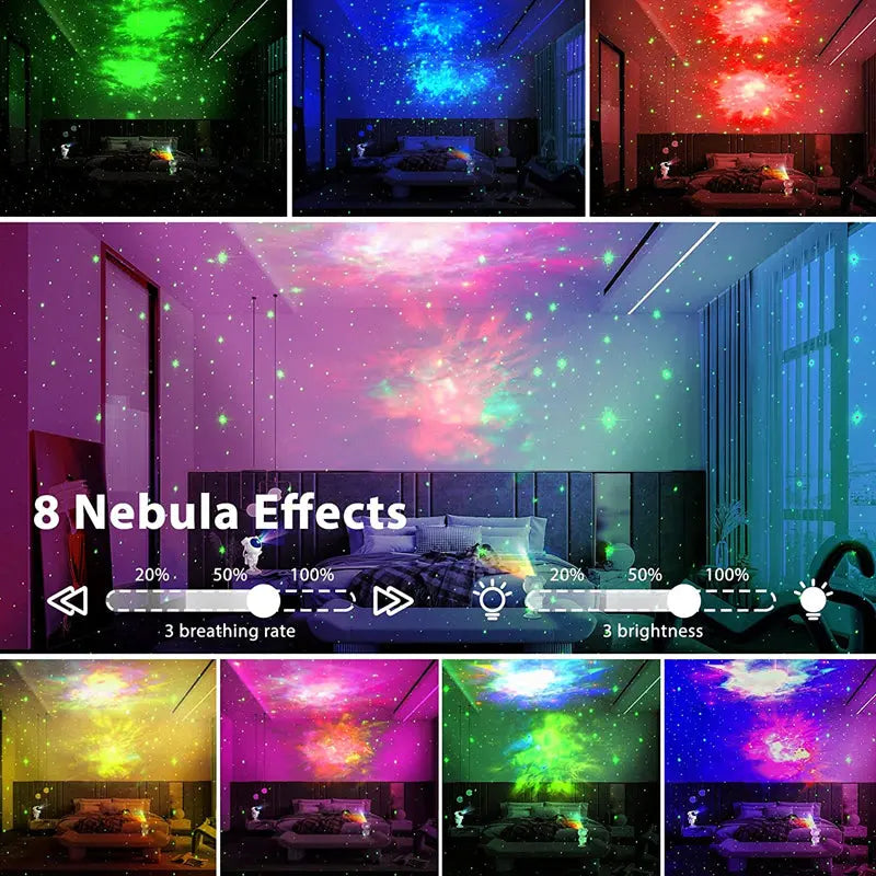 New Galaxy Projector Astronaut Starry Sky Projector Remote Control Music Laser - Streetsharks