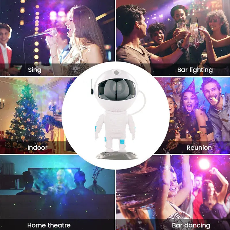 New Galaxy Projector Astronaut Starry Sky Projector Remote Control Music Laser - Streetsharks