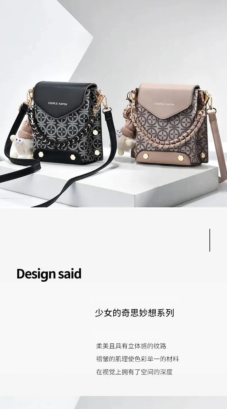 New Printed Women's Flip Phone Bags Fashion Internet Celebrity Lady Shoulder Crossbody Bags Lady Purse Shopping Small Square Bag Streetsharks