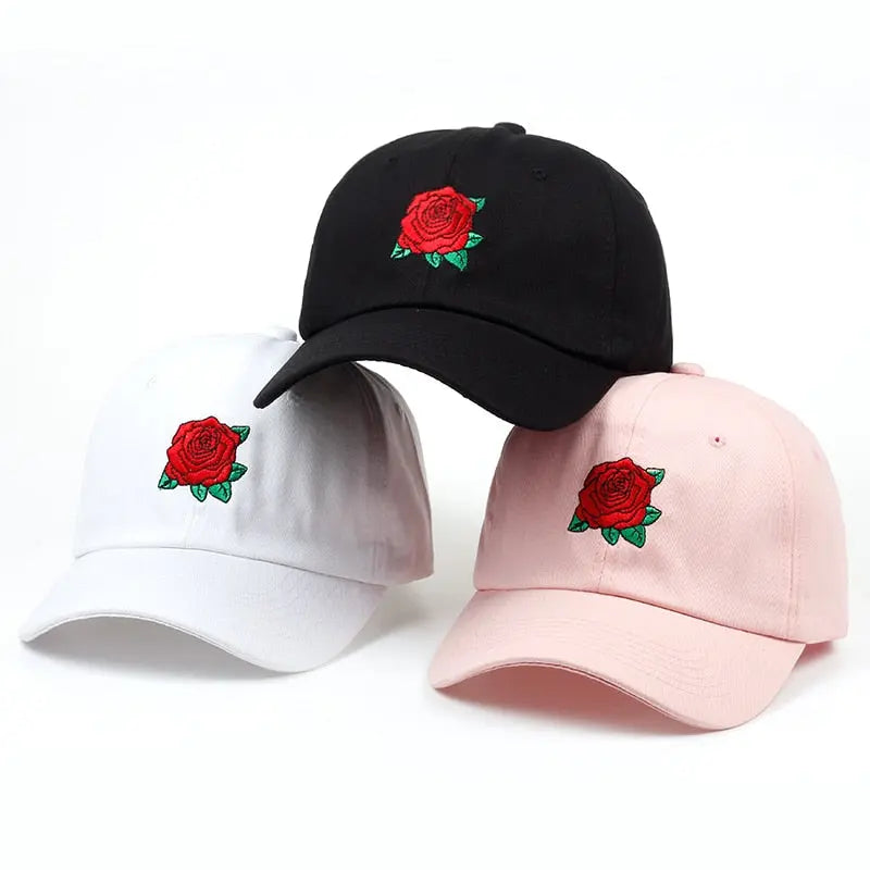 New Red Rose Flower Baseball Cap Streetsharks