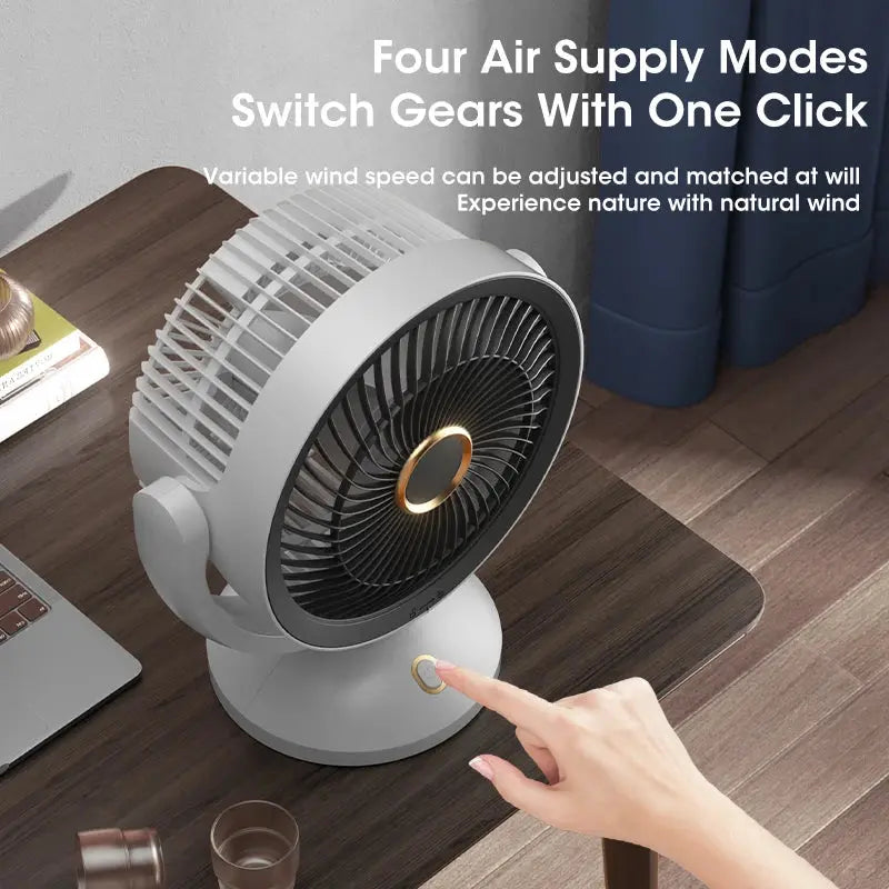 Night Light Air Circulation Fan Not Rechargeable Strong Winds Portable Desktop Fan Floor Standing Fan Wall-mounted Fan Streetsharks