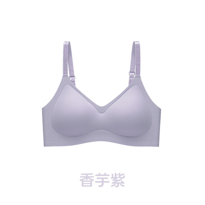 [carefree Order Herbal Initial Color] Anti-gravity Lifting Women's Bra Letter Shoulder Strap Underwear Suit