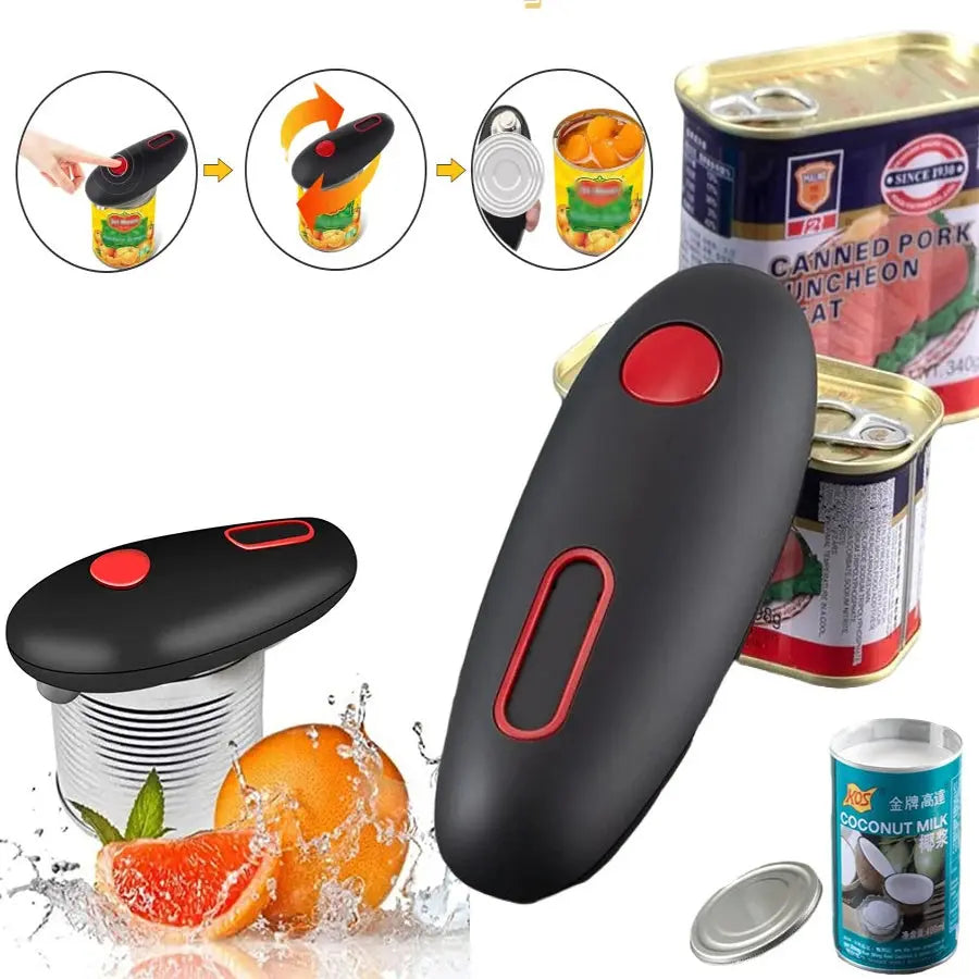 Opening electric can opener, automatic jar bottle can machine, one touch portable. StreetSharks