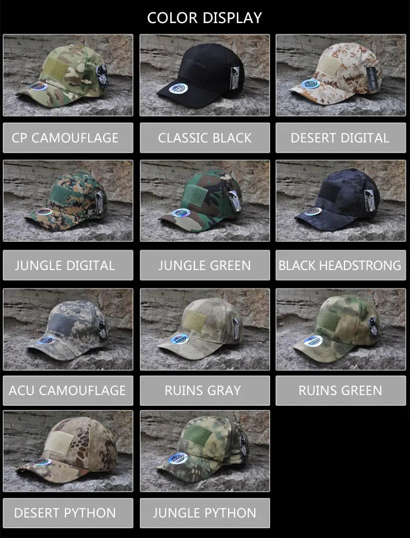 Outdoor Sport Caps Simplicity Tactical Military Army Camo Hunting Cap Streetsharks