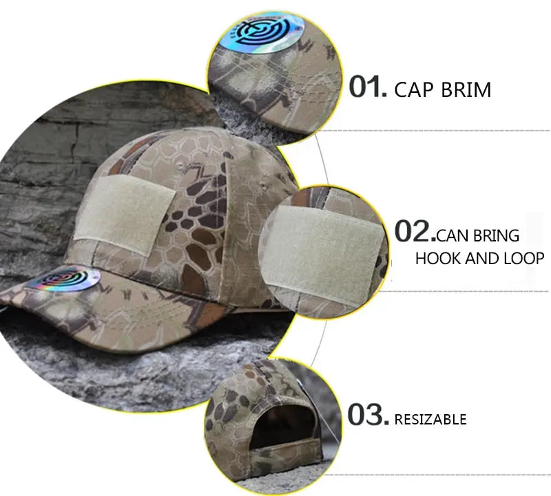 Outdoor Sport Caps Simplicity Tactical Military Army Camo Hunting Cap Streetsharks