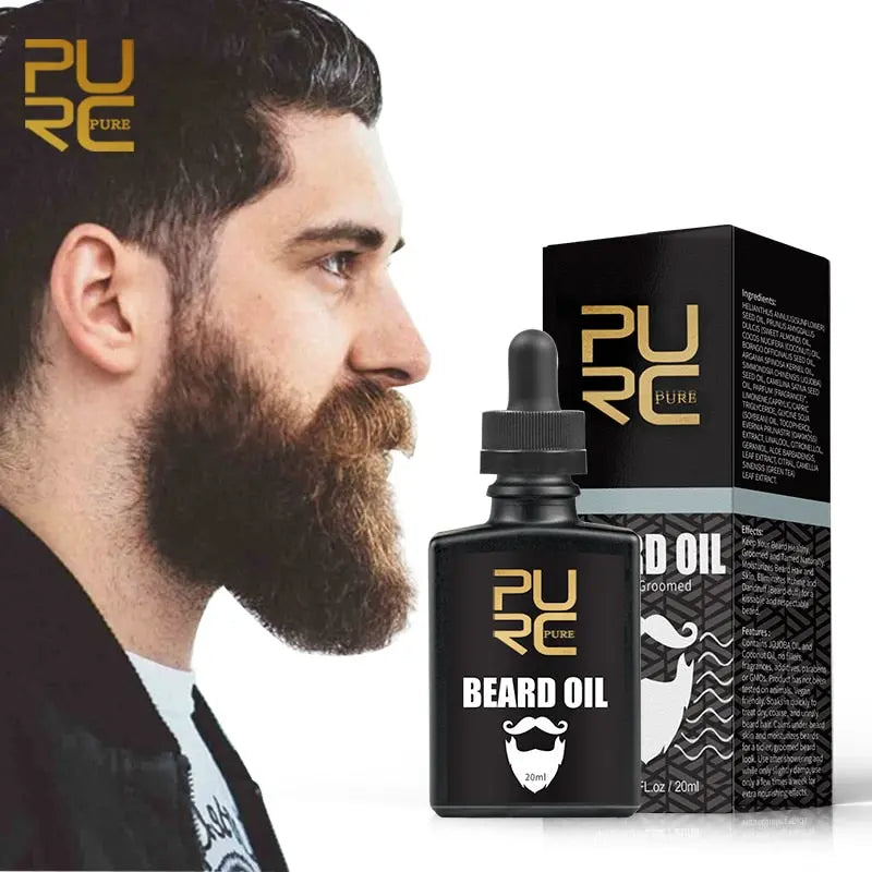 PURE Beard Oil Nourishing &amp; Groomed Beard Hair Growth Beauty Health Streetsharks