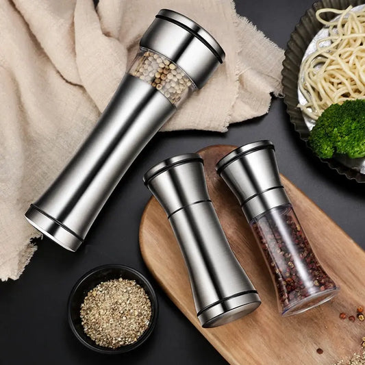 Pepper Grinder Salt Shaker Best Spice Mill with Brushed Stainless Steel Streetsharks