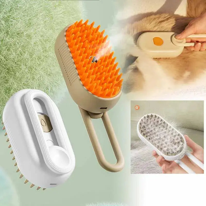 Pet Brush Electric Steamy Brush Dog Cat Hair Brush One-click Spray Dog Brush Massage Pet Grooming Comb Hair Removal Loose Hair Streetsharks