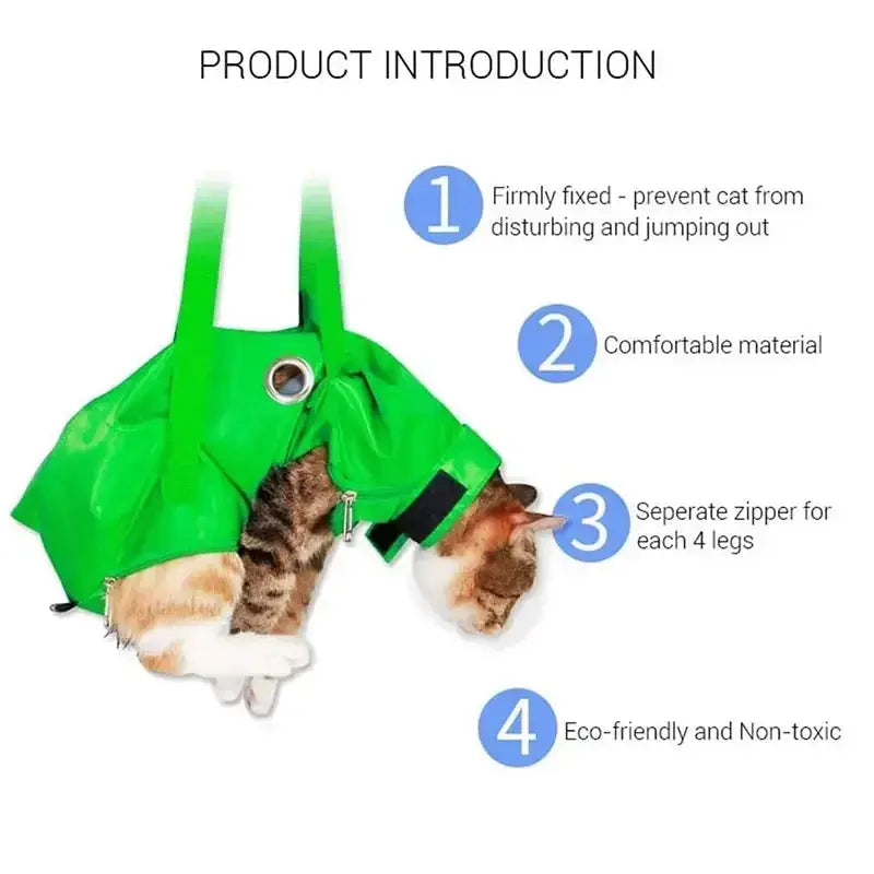 Pet Carrier Sling Bag Multi-Function Dog Cat Grooming Restraint Fixed Bags Anti-scratch Special Bathing Washing Trimming Nail Streetsharks