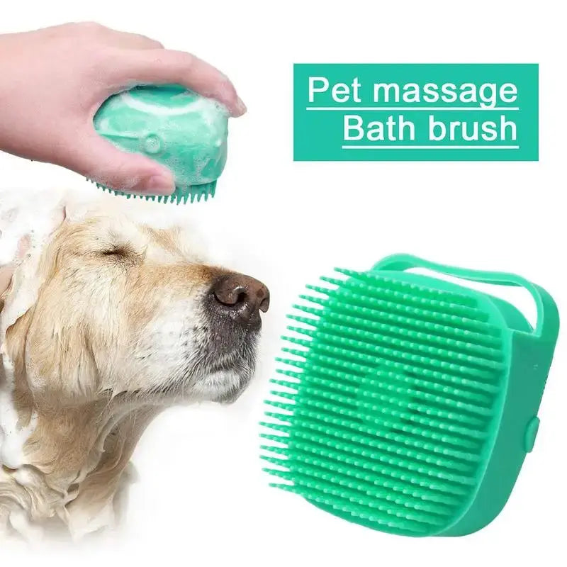 Pet Dog Shampoo Brush Cat Massage Comb Grooming Scrubber Brush for Bathing Short Hair Soft Silicone Rubber Brushes Streetsharks