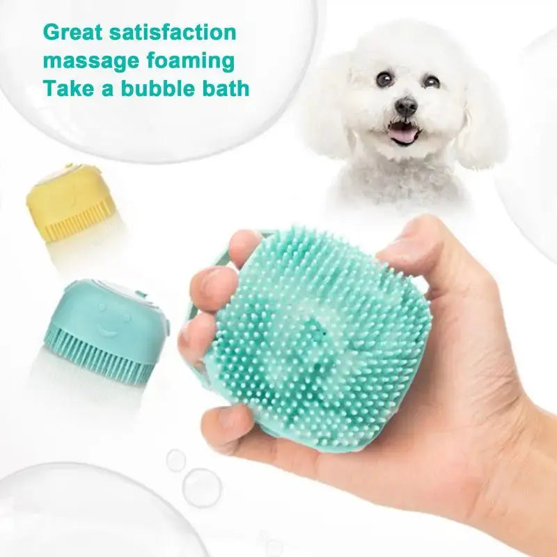 Pet Dog Shampoo Brush Cat Massage Comb Grooming Scrubber Brush for Bathing Short Hair Soft Silicone Rubber Brushes Streetsharks