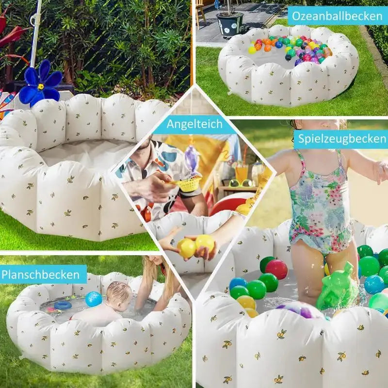 Swimming Pool for Babies Petal Swimming Pool Portable Baby Swimming Pool Inflatable Swimming Pool for Kids Babies Toddlers Blow up Pool for Garden - Streetsharks