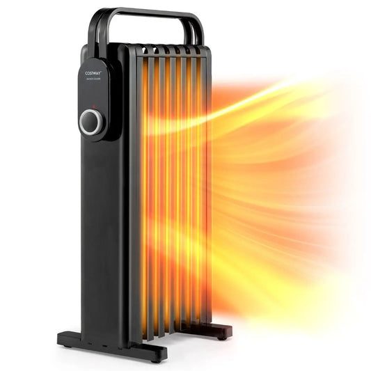 Portable Electric Heater with Overheat and Tip-Over Protection