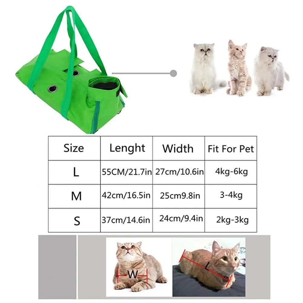 Portable Folding Cat Backpack Puppy Carrier Dog Walking Pet Accessories Cat Grooming Restraint Fixed Bags Pet Carrier Sling Bag Streetsharks