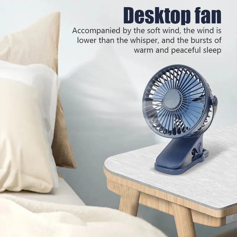 Portable Mini Hand Clip Fan USB Charging Quiet Desktop Electric Fan High Quality Student Dormitory Small Cooling Ventilador Fans Streetsharks