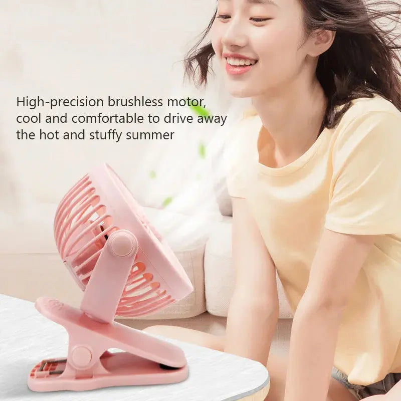 Portable Mini Hand Clip Fan USB Charging Quiet Desktop Electric Fan High Quality Student Dormitory Small Cooling Ventilador Fans Streetsharks