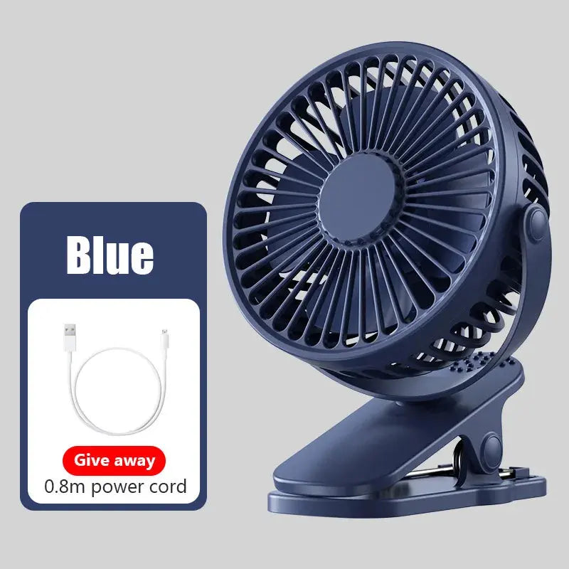 Portable Mini Hand Clip Fan USB Charging Quiet Desktop Electric Fan High Quality Student Dormitory Small Cooling Ventilador Fans - Streetsharks