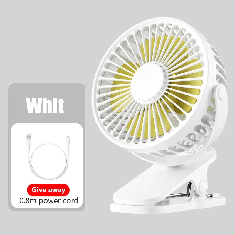 Portable Mini Hand Clip Fan USB Charging Quiet Desktop Electric Fan High Quality Student Dormitory Small Cooling Ventilador Fans - Streetsharks