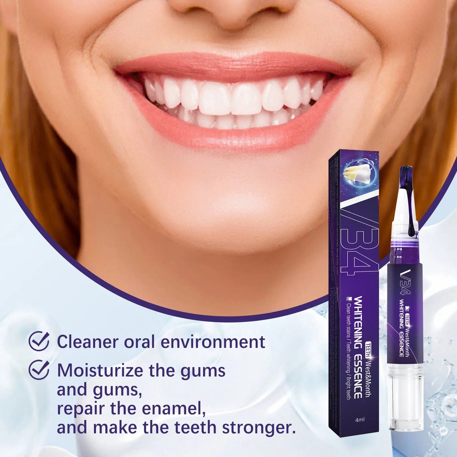 Purple Plastic Tooth Cleaning Pen Beautiful Tooth Teeth Cleaning Yellow Teeth StreetSharks