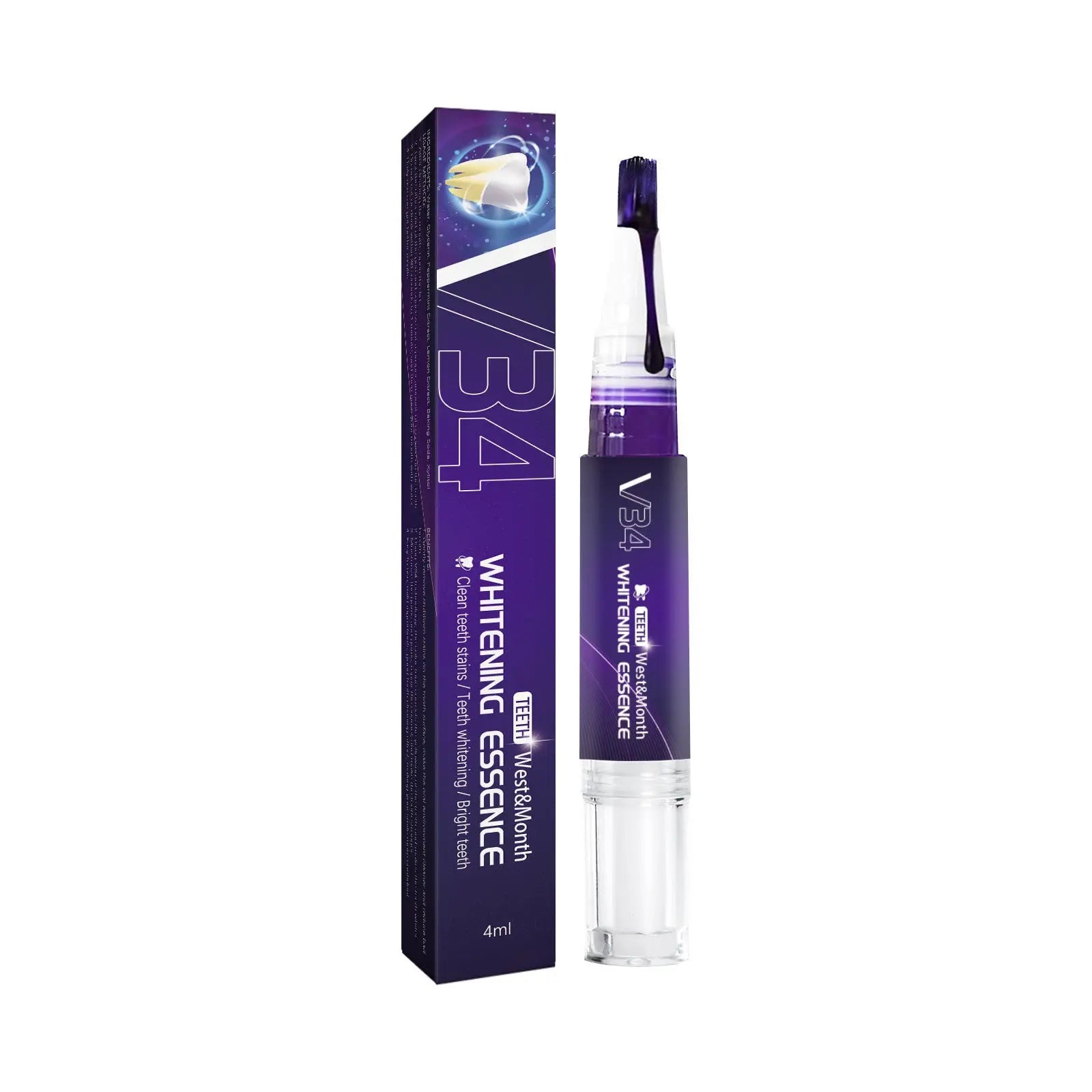 Purple Plastic Tooth Cleaning Pen Beautiful Tooth Teeth Cleaning Yellow Teeth StreetSharks