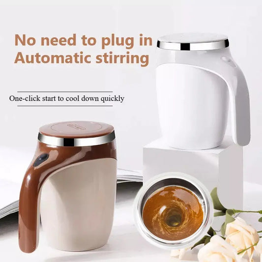 Rechargeable Model Automatic Stirring Cup Coffee Cup High Value Electric Stirring Cup Lazy Milkshake Rotating Magnetic Water Cup Streetsharks