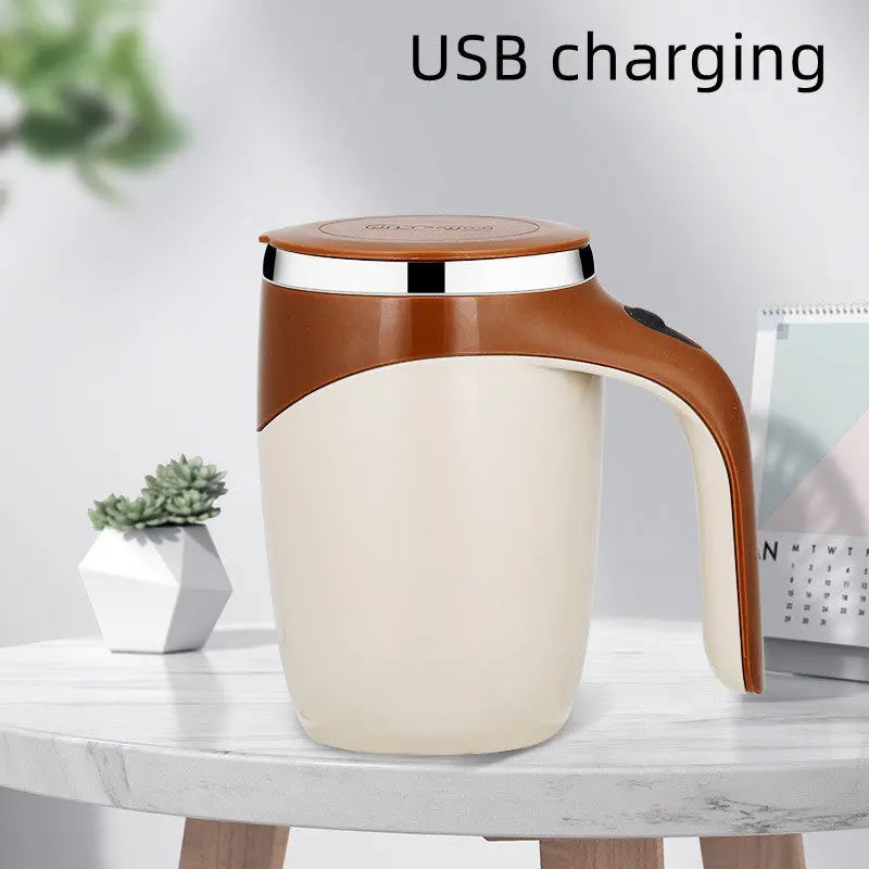 Rechargeable Model Automatic Stirring Cup Coffee Cup High Value Electric Stirring Cup Lazy Milkshake Rotating Magnetic Water Cup Streetsharks